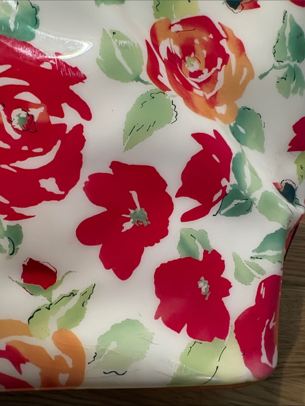 Vintage Dooney & Bourke Floral Tote with Pink, Green, and Orange Accents. - Picture 14 of 16